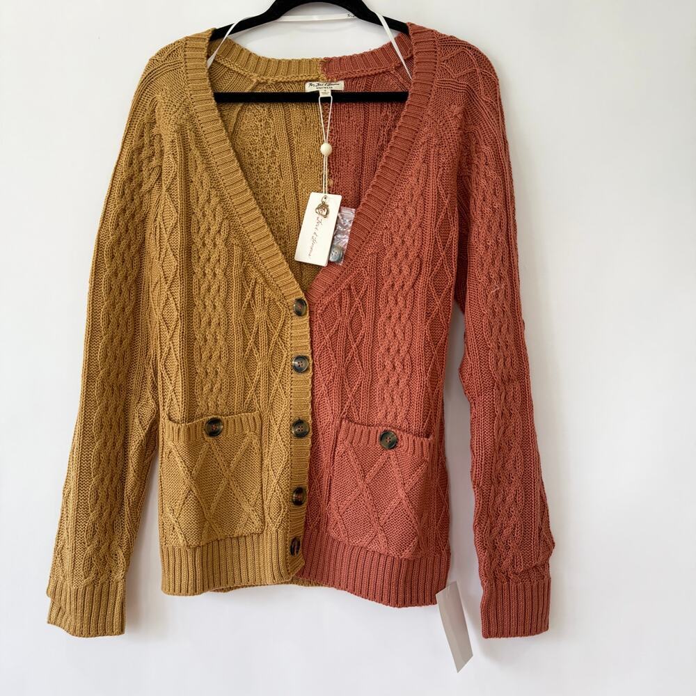For Love & Lemons Womens Cardigan Sweater Multicolor Size S